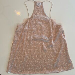 Cami NYC Womens Soft Pink 100% Silk Lace Racerback Camisole Size XS